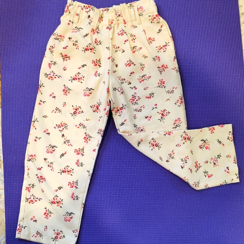 Baileys Blossom Palazzo Pants Cream Floral 4T